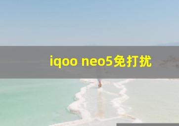 iqoo neo5免打扰